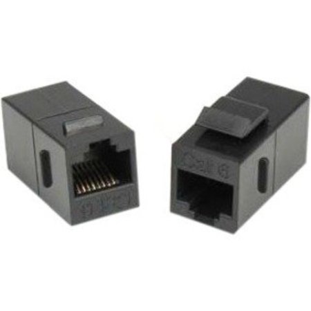 UNIRISE USA Cat6 Rj45 Keystone In-Line Coupler, Blk C6-CPLR-BLK